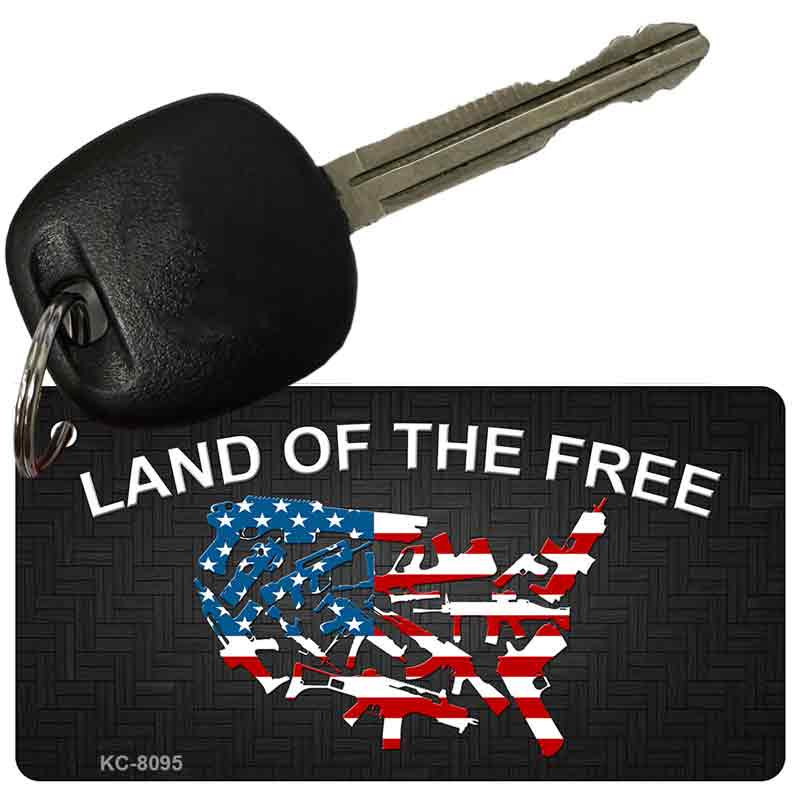 Land Of The Free Novelty Aluminum Key Chain KC-8095