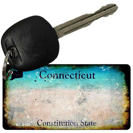 Connecticut Rusty Blank Key Chain KC-8123