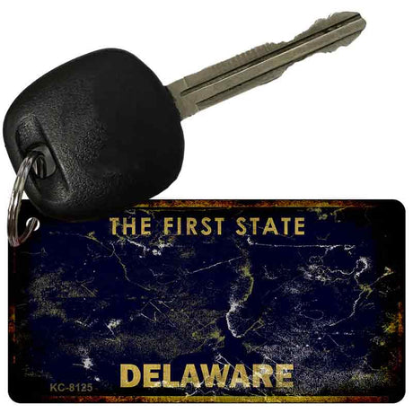 Delaware Rusty Blank Key Chain KC-8125