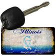 Illinois Rusty Blank Key Chain KC-8130