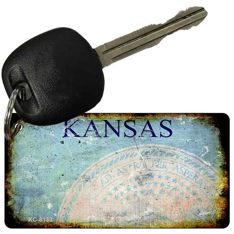 Kansas Rusty Blank Key Chain KC-8133