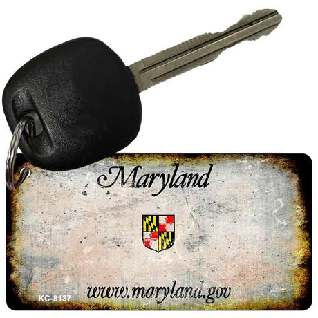 Maryland Rusty Blank Key Chain KC-8137