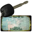 New Hampshire Rusty Blank Key Chain KC-8146