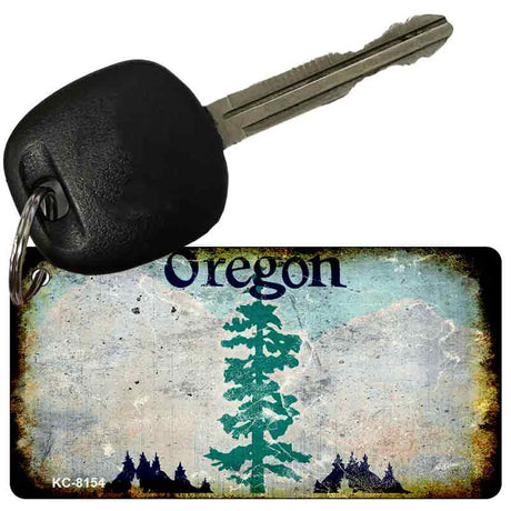 Oregon Rusty Blank Key Chain KC-8154