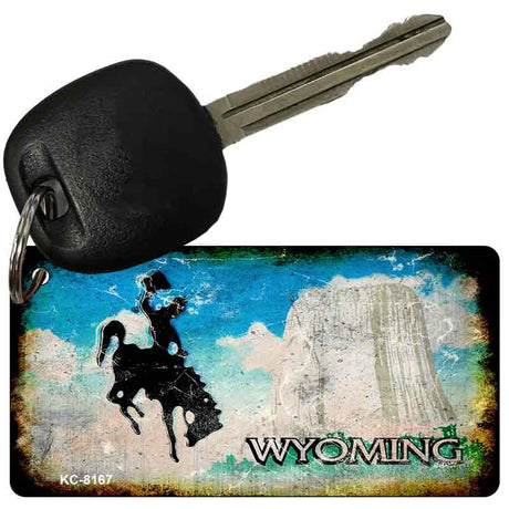 Wyoming Rusty Blank Key Chain KC-8167