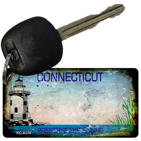 Connecticut Rusty Blank Key Chain KC-8170