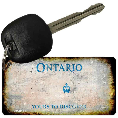 Ontario Canada Rusty Blank Key Chain KC-8171