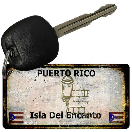 Puerto Rico Rusty Blank Key Chain KC-8184