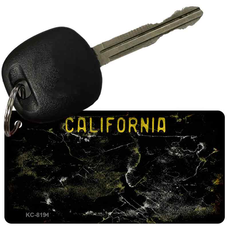 California Black Rusty Blank Key Chain KC-8191