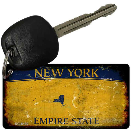 New York Yellow Rusty Blank Key Chain KC-8192