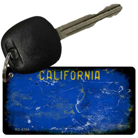 California Blue Rusty Blank Key Chain KC-8194