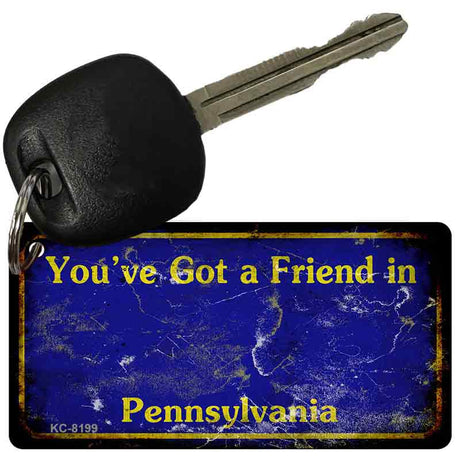 Pennsylvania Blue Rusty Blank Key Chain KC-8199