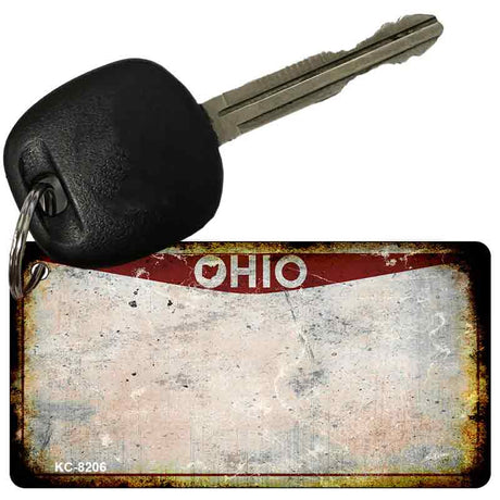 Ohio Rusty Blank Key Chain KC-8206