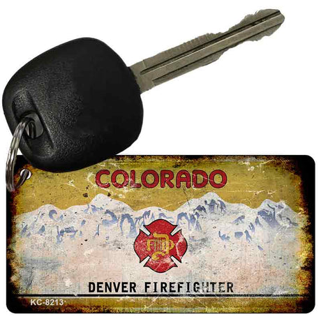 Colorado Denver Firefighter Rusty Blank Key Chain KC-8213