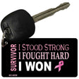 Breast Cancer Survivor Ribbon Novelty Aluminum Key Chain KC-8229