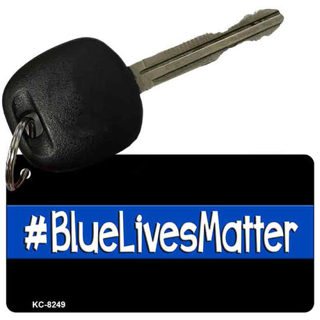 Blue Lives Matter Black Novelty Aluminum Key Chain KC-8249