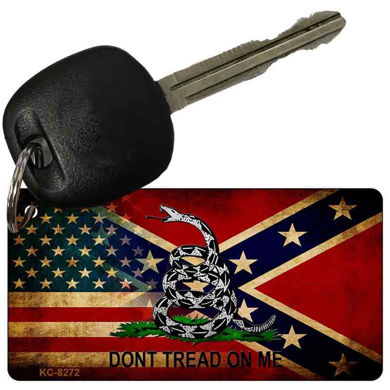 American Confederate Dont Tread Novelty Aluminum Key Chain KC-8272