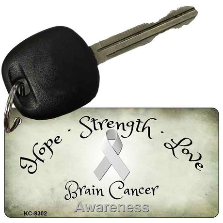 Brain Cancer Novelty Metal Key Chain KC-8302