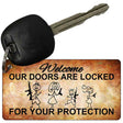 Doors Locked Your Protection Novelty Metal Key Chain KC-8344