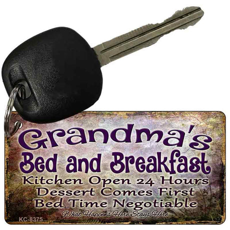 Grandmas Bed & Breakfast Novelty Metal Key Chain KC-8375