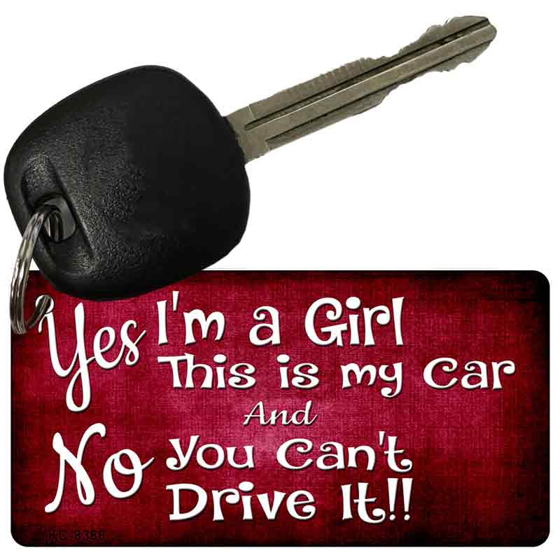 Yes I'm A Girl Novelty Metal Key Chain KC-8388