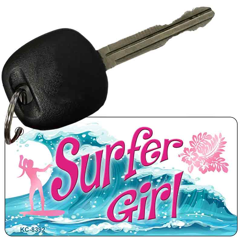 Surfer Girl Novelty Metal Key Chain KC-8392