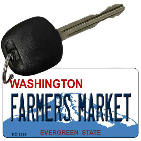 Farmers Market Washington Novelty Metal Key Chain KC-8397