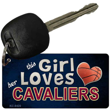 This Girl Loves Her Cavaliers Novelty Metal Key Chain KC-8420