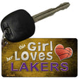 This Girl Loves Her Lakers Novelty Metal Key Chain KC-8429