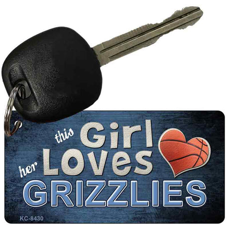 This Girl Loves Her Grizzlies Novelty Metal Key Chain KC-8430