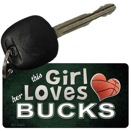 This Girl Loves Her Bucks Novelty Metal Key Chain KC-8432