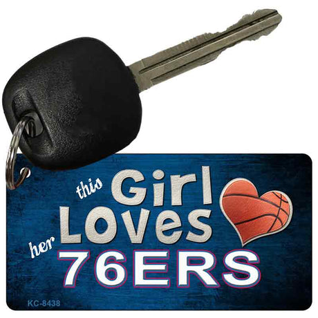 This Girl Loves Her 76ers Novelty Metal Key Chain KC-8438