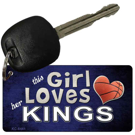 This Girl Loves Her Kings Novelty Metal Key Chain KC-8441