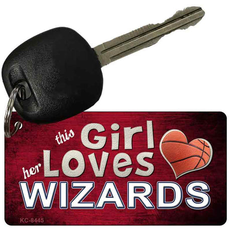 This Girl Loves Her Wizards Novelty Metal Key Chain KC-8445