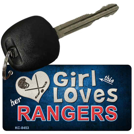 This Girl Loves Her Rangers Novelty Metal Key Chain KC-8453