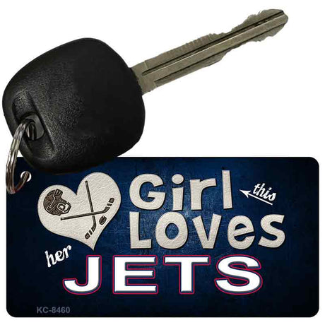 This Girl Loves Her Jets Novelty Metal Key Chain KC-8460