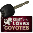 This Girl Loves Her Coyotes Novelty Metal Key Chain KC-8472