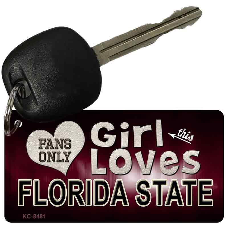 This Girl Loves Florida State Novelty Metal Key Chain KC-8481