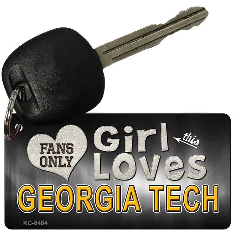 This Girl Loves Georgia Tech Novelty Metal Key Chain KC-8484