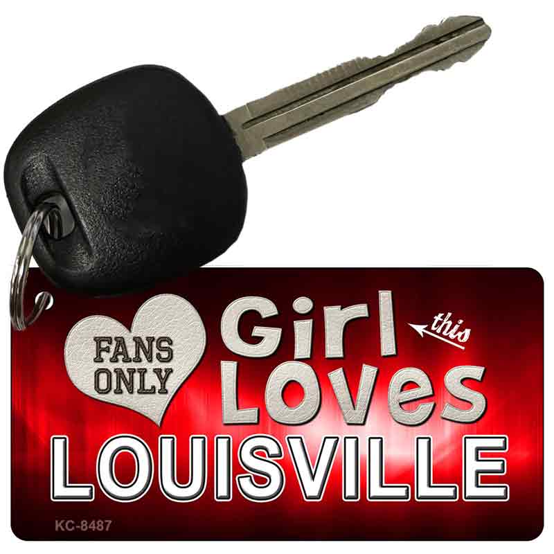 This Girl Loves Louisville Novelty Metal Key Chain KC-8487