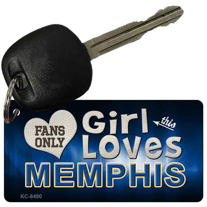 This Girl Loves Memphis Novelty Metal Key Chain KC-8490