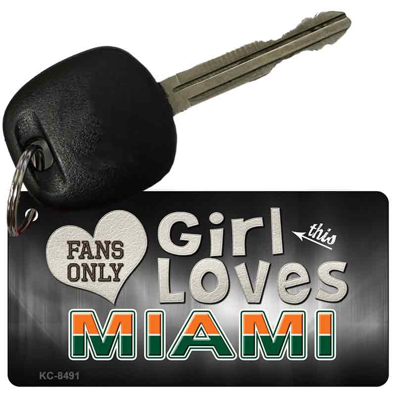 This Girl Loves Miami Novelty Metal Key Chain KC-8491