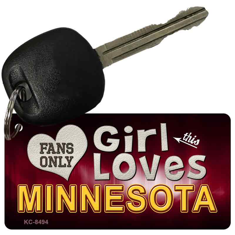 This Girl Loves Minnesota Novelty Metal Key Chain KC-8494