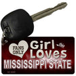 This Girl Loves Mississippi State Novelty Metal Key Chain KC-8495