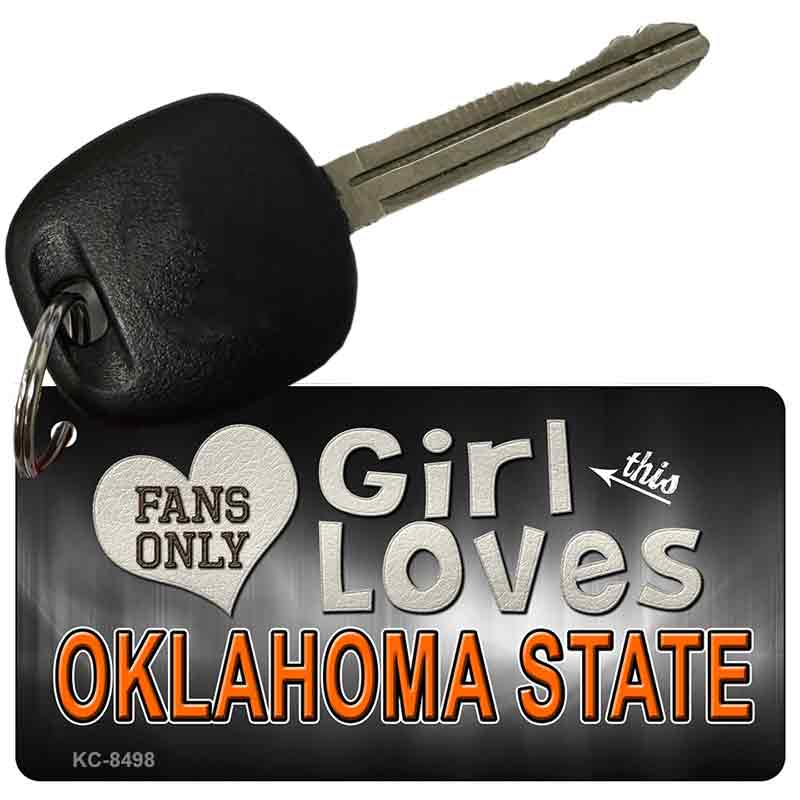 This Girl Loves Oklahoma State Novelty Metal Key Chain KC-8498