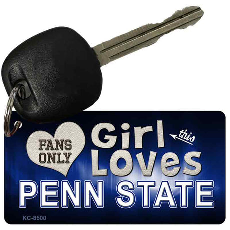 This Girl Loves Penn State Novelty Metal Key Chain KC-8500