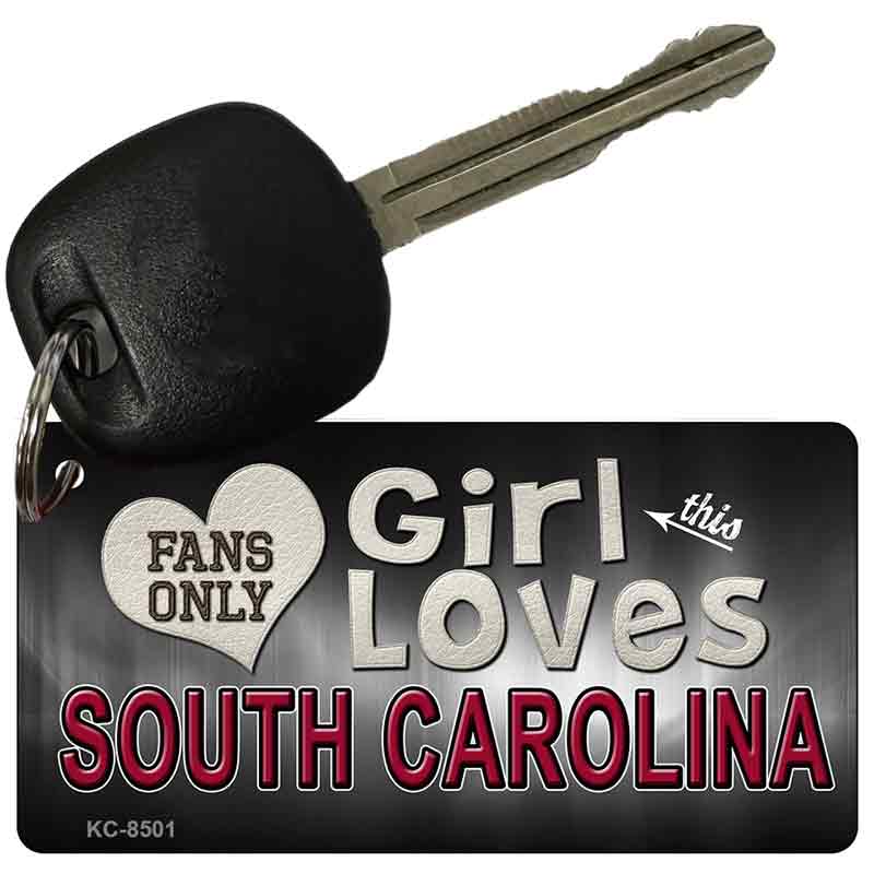 This Girl Loves South Carolina Novelty Metal Key Chain KC-8501