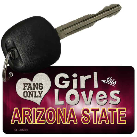 This Girl Loves Arizona State Novelty Metal Key Chain KC-8509