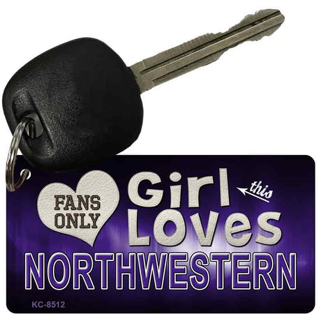 This Girl Loves Northwestern Novelty Metal Key Chain KC-8512