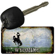 Wyoming Rusty State Novelty Metal Key Chain KC-8519